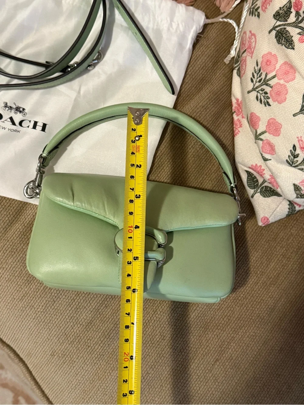 RARE Coach Pillow Tabby in Pistachio ORIGINAL DUST BAG & STRAPS
